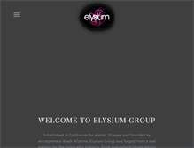 Tablet Screenshot of elysiumgroup.co.uk